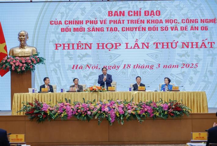 Cuộc họp lần thứ nhất của Ban Chỉ đạo Chính phủ về phát triển khoa học công nghệ, đổi mới sáng tạo, chuyển đổi số và Đề án 06.