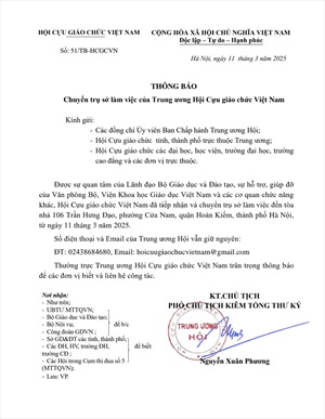Thông báo chuyển trụ sở làm việc