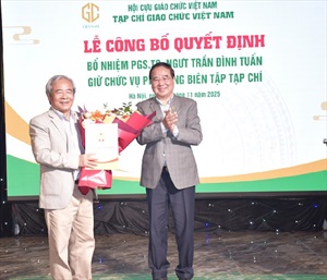 LỄ CÔNG BỐ QUYẾT ĐỊNH BỔ NHIỆM PHÓ TỔNG BIÊN TẬP TẠP CHÍ GIÁO CHỨC VIỆT NAM