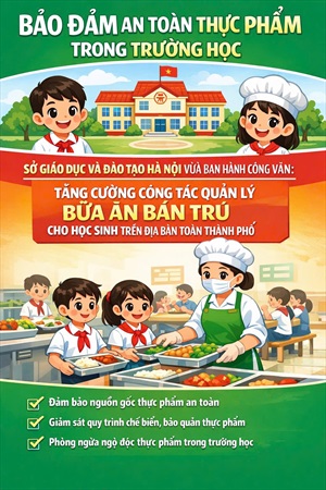 Hà Nội siết chặt quản lý an toàn thực phẩm trong bữa ăn bán trú học sinh