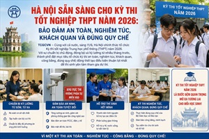 HÀ NỘI SẴN SÀNG CHO KỲ THI TỐT NGHIỆP THPT NĂM 2026: BẢO ĐẢM AN TOÀN, NGHIÊM TÚC, KHÁCH QUAN VÀ ĐÚNG QUY CHẾ