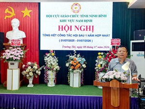 Hội Cựu giáo chức tỉnh Ninh Bình khu vực Nam Định tổng kết một năm hoạt động sau hợp nhất